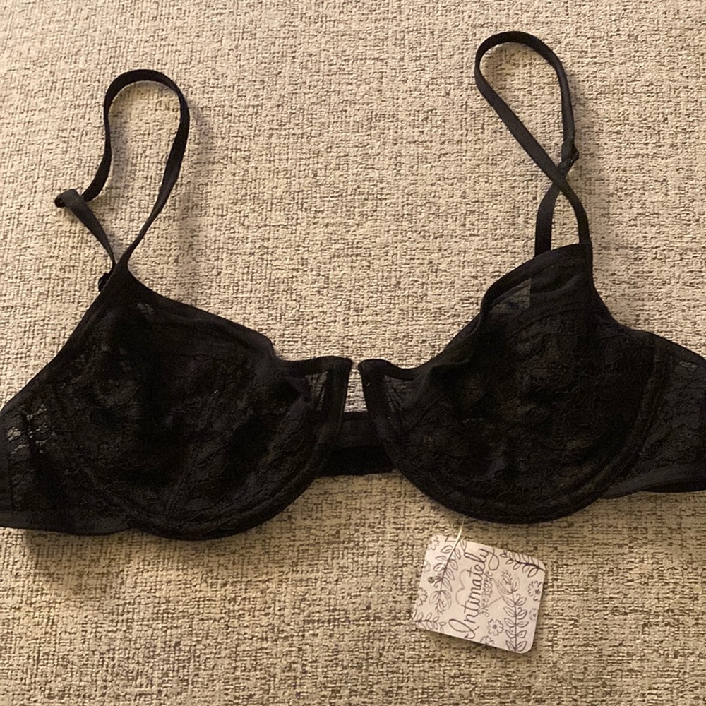 Free People Black Lace Bra